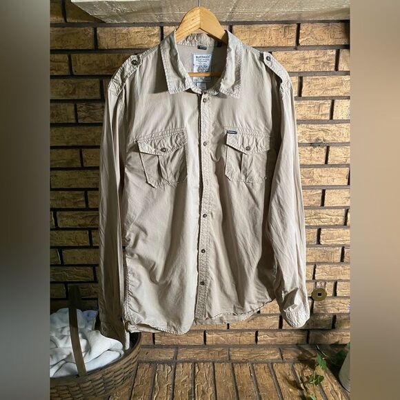 ‎Tan button down shirt - Picture 1 of 6